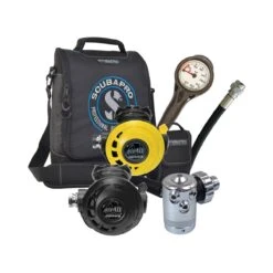 Atemregler Komplettset ATX 40 / DS4 DIN / Atemreglertasche / Finimeter / Inflatorschlauch