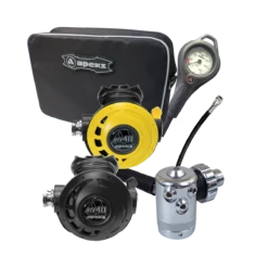 Atemregler Komplettset ATX 40 / DS4 DIN / Automatentasche / Apeks Finimeter / Inflatorschlauch