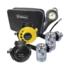 Atemregler Komplettset ATX 40 / DS4 DIN + 1.Stufe DS4 / Automatentasche / Finimeter / Inflatorschlauch -WasserSportProfi atemregler komplettset atx 40 ds4 din 1stufe ds4 automatentasche finimeter inflatorschlauch
