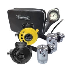 Atemregler Komplettset ATX 40 / DS4 DIN + 1.Stufe DS4 / Automatentasche / Finimeter / Inflatorschlauch