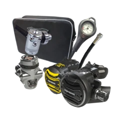 Atemregler Komplettset XTX 200 Din + Oct. XTX 40 Set + 1. Stufe DS4 / Automatentasche / Finimeter / Inflatorschlauch