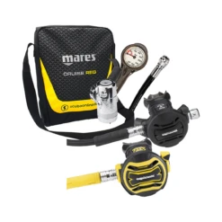 Atemregler Komplettset XTX50 Din + Oct. XTX40 Set / Atemreglertasche / Finimeter / Inflatorschlauch