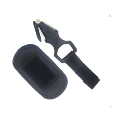 Mares Line-Cutter Titanium/Ceramic Schwarz Mit Bungee Gurtschlaufe -WasserSportProfi line cutter titanium ceramic schwarz mit bungee gurtschlaufe