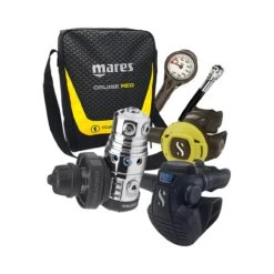 Atemregler Komplettset MK25 / D420 / S270 / Atemreglertasche / Finimeter / Inflatorschlauch